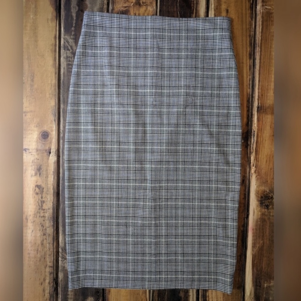 Zara Plaid Classic Pencil Skirt